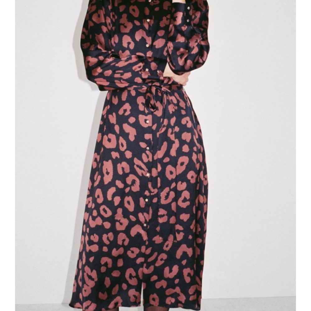 NWT Zara Printed Shirt Dress in Large - Picture 15 of 15
